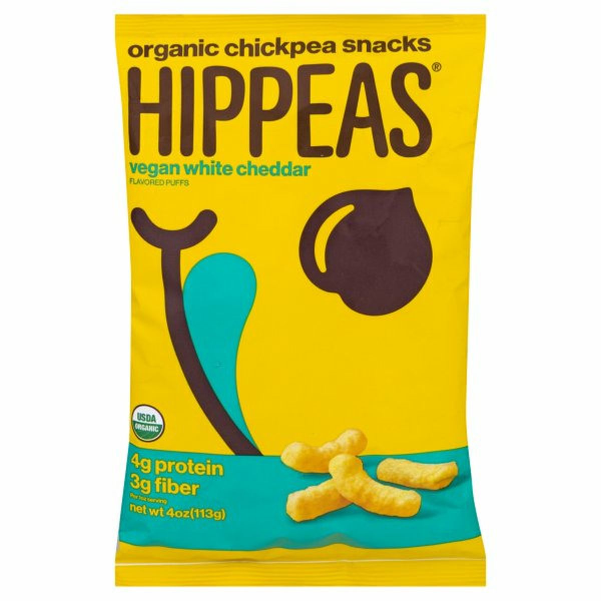 Calories in Hippeas Chickpea Puffs, Organic, Vegan White Cheddar