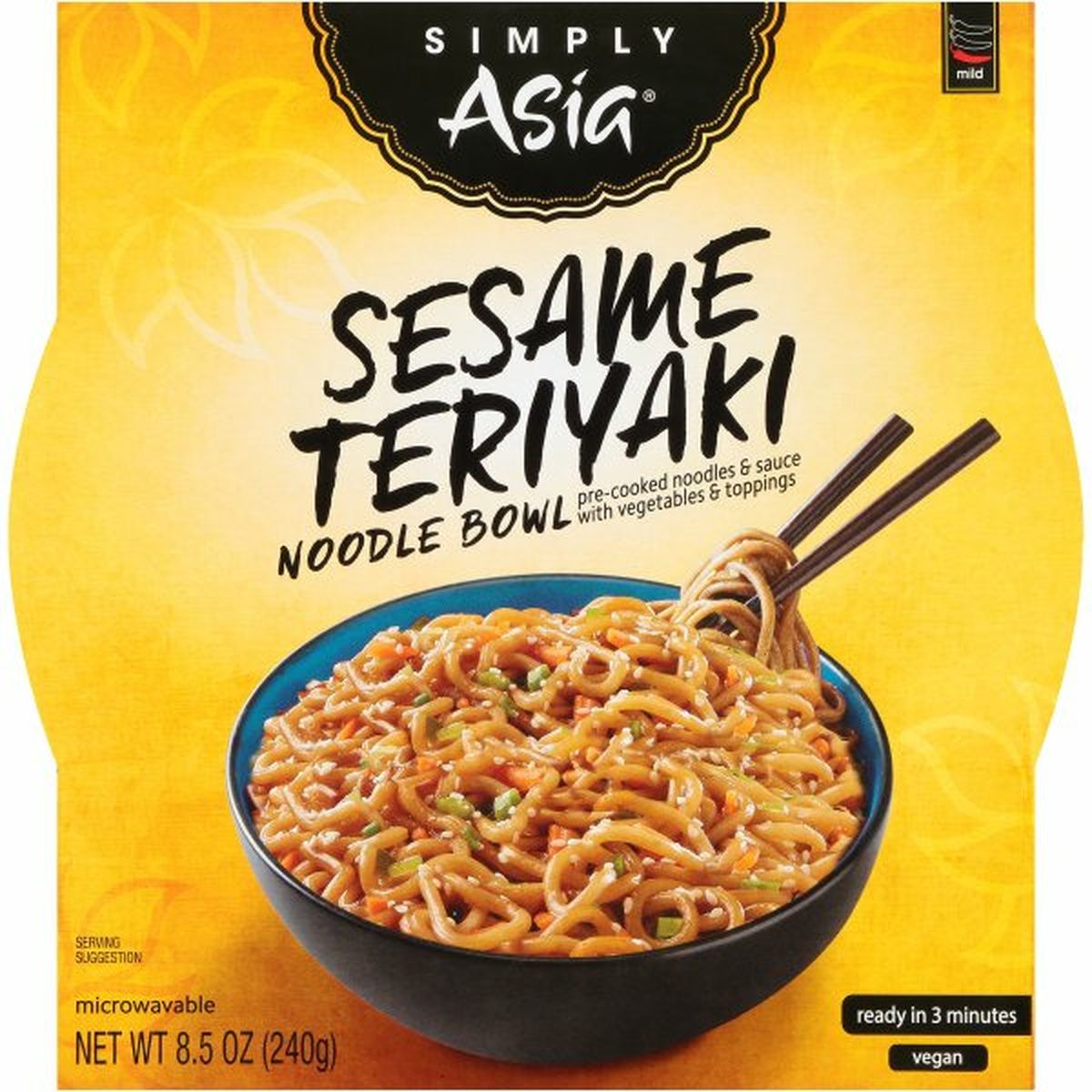 Calories in Simply Asias  Sesame Teriyaki Noodle Bowl