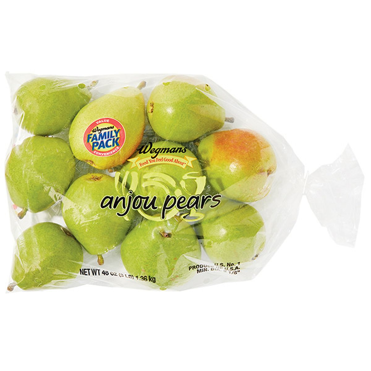 Calories in Wegmans Anjou Pears, FAMILY PACK