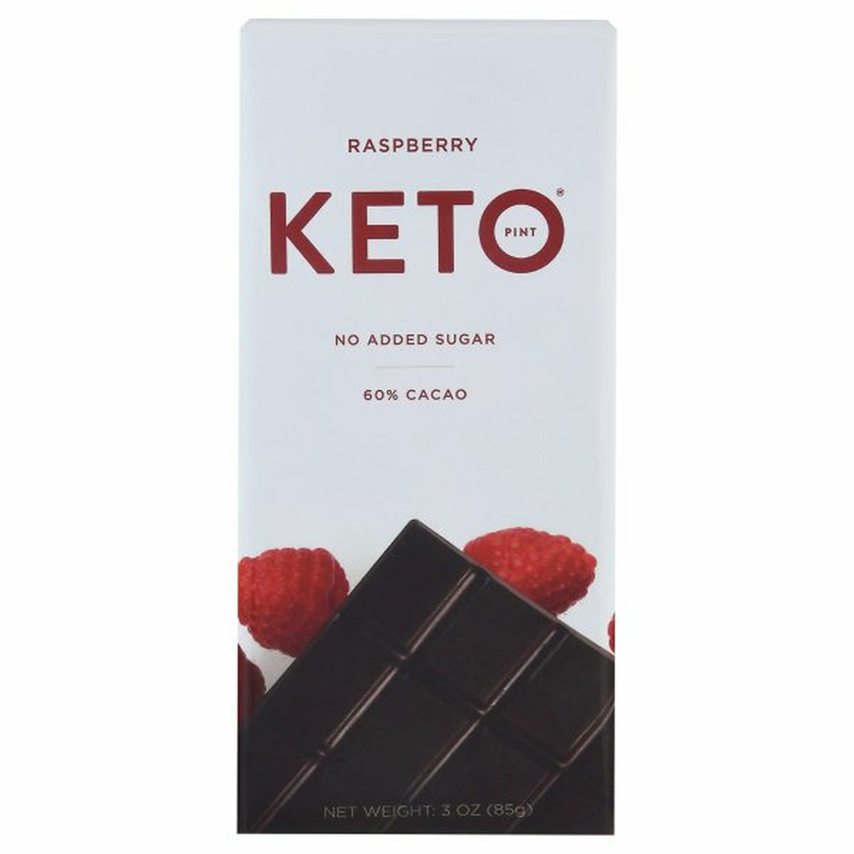 Calories in Keto Pint Chocolate, Raspberry, 60% Cacao