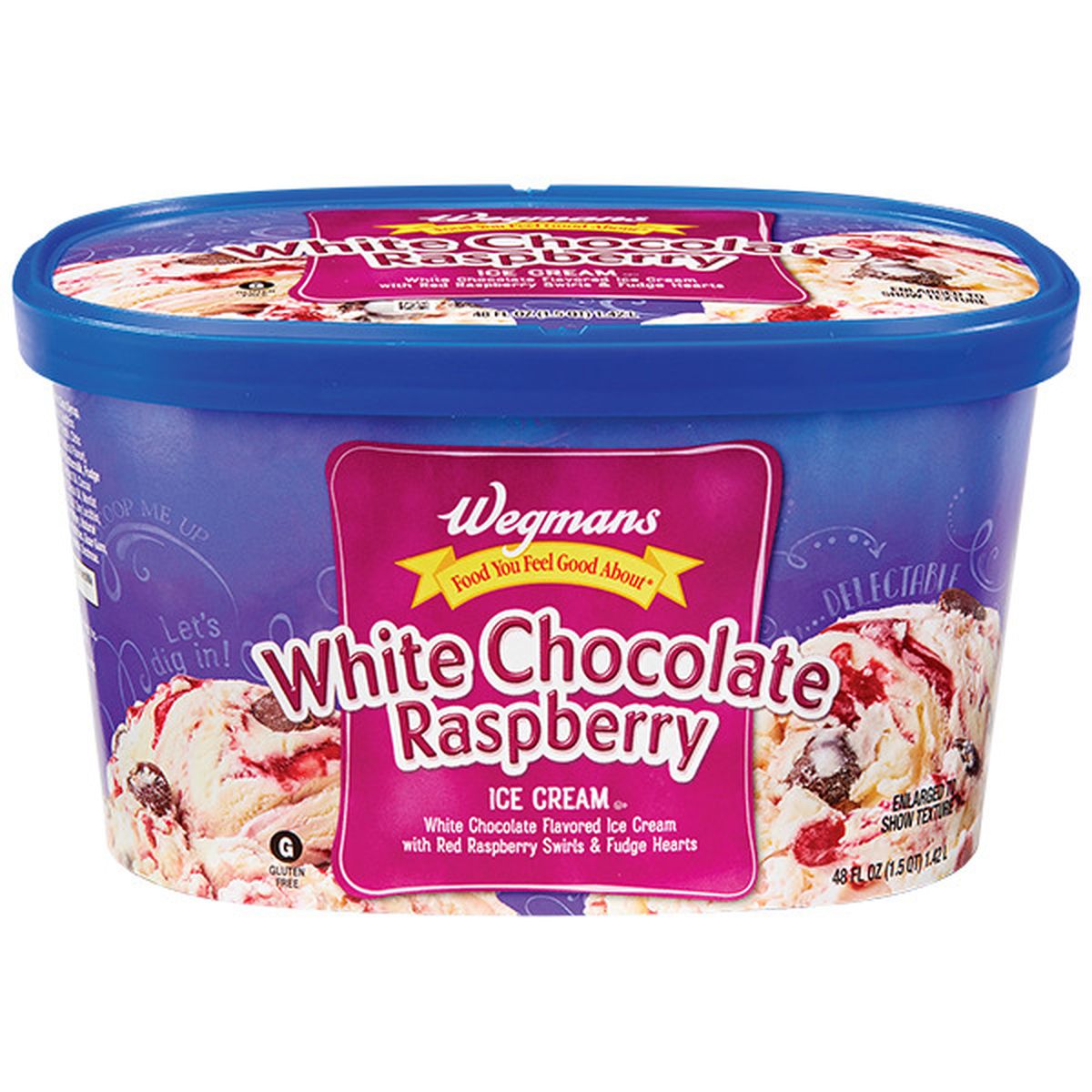 Calories in Wegmans White Chocolate Raspberry Ice Cream