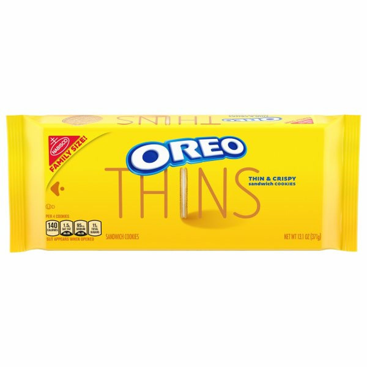 Calories in Nabisco Thins Sandwich Cookies, Family Size