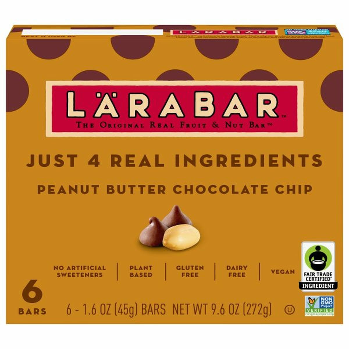 Calories in Larabar Fruit & Nut Bar, Peanut Butter Chocolate Chip