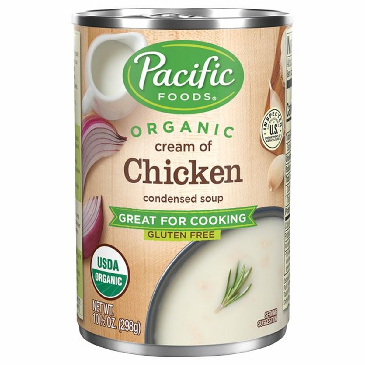 Calories in Pacific Condensed Soup, Organic, Cream of Chicken