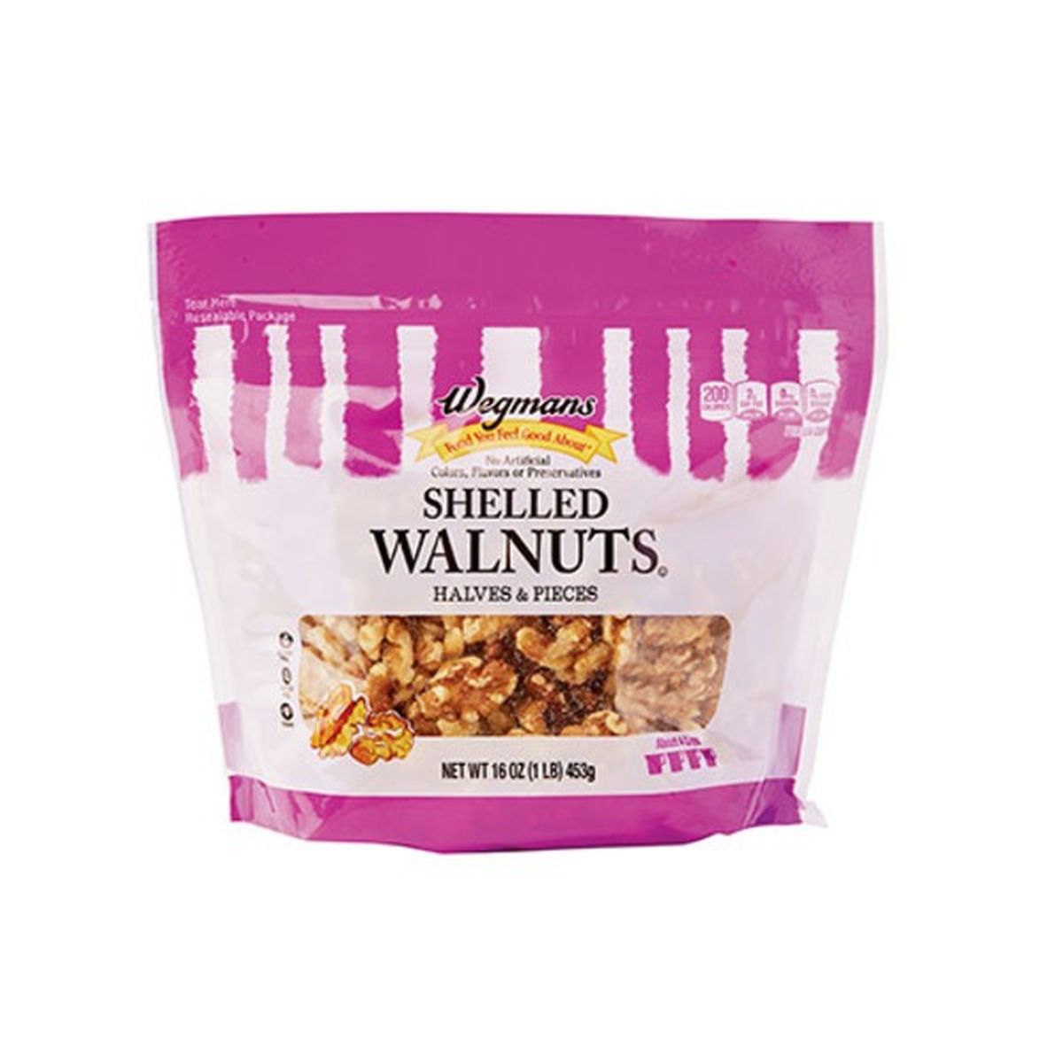 Calories in Wegmans Shelled Walnuts Halves & Pieces