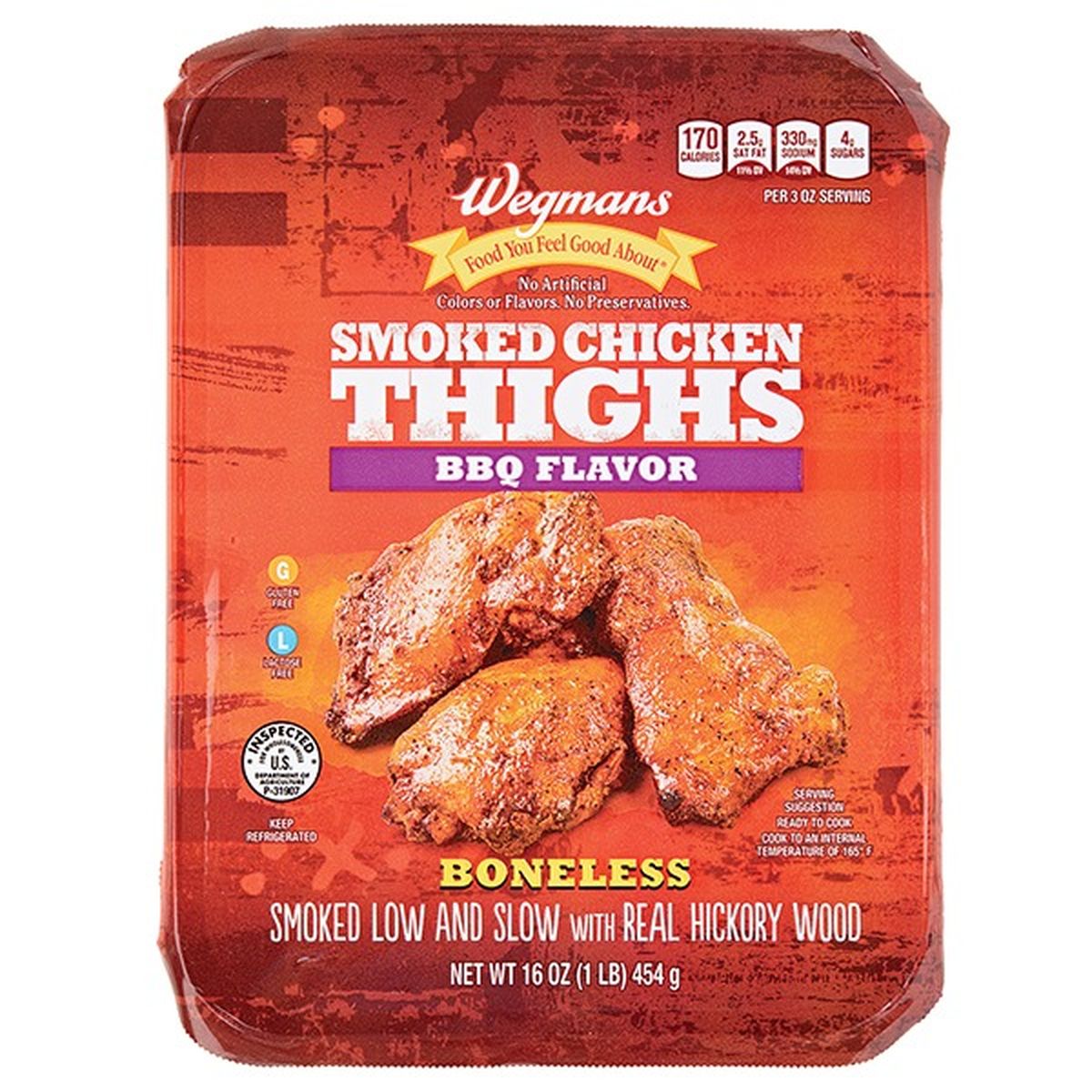 Calories in Wegmans Smoked Chicken Thighs BBQ Flavor