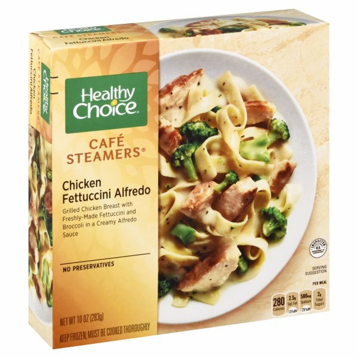Calories in Healthy Choice Cafe Steamers Chicken Fettuccini Alfredo