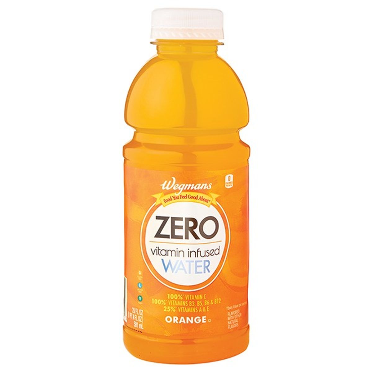 Calories in Wegmans Zero Vitamin Infused Water, Orange