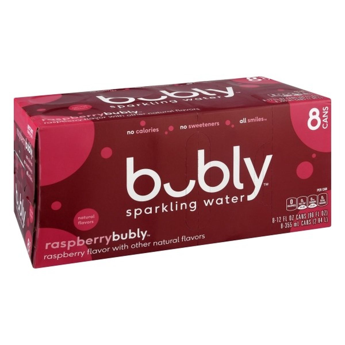 Calories in bubly Sparkling Water, Raspberry