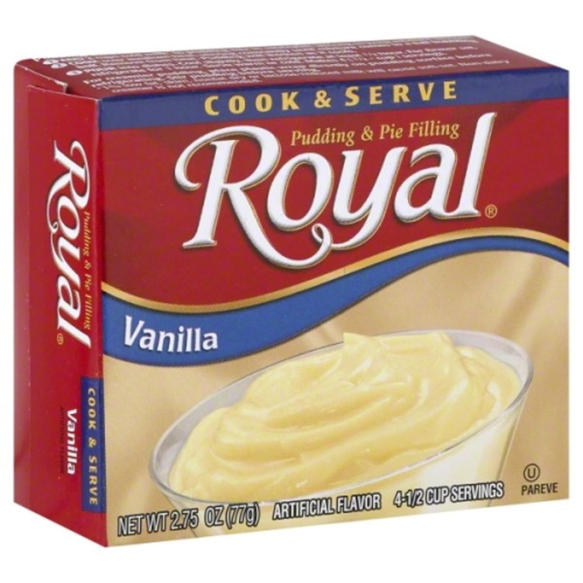 Calories in Royal Pudding & Pie Filling, Cook & Serve, Vanilla