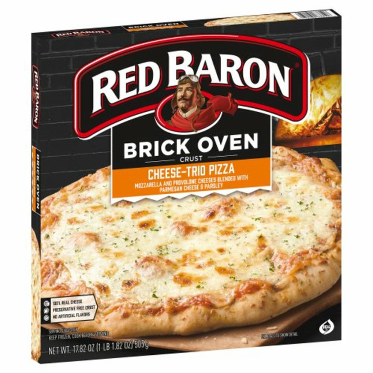 Calories in Red Baron Pizza, Brick Oven Crust, Cheese Trio