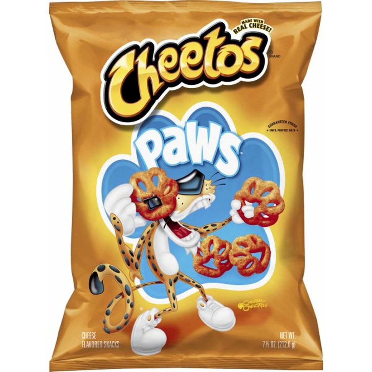 Calories in CHEETOS Paws Cheese Flavored Snacks, Regular