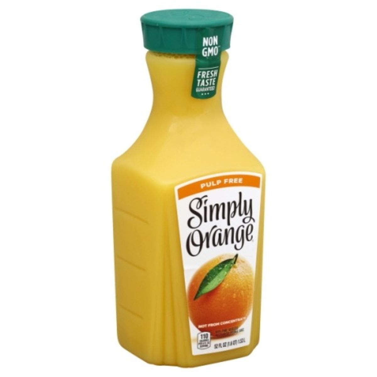 Calories in Simply Orange 100% Juice, Orange, Pulp Free