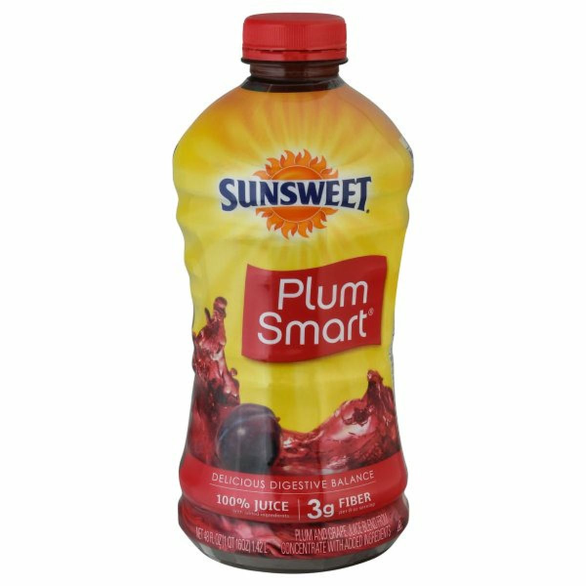 Calories in Sunsweet Plum Smart 100% Juice, Plum & Grape