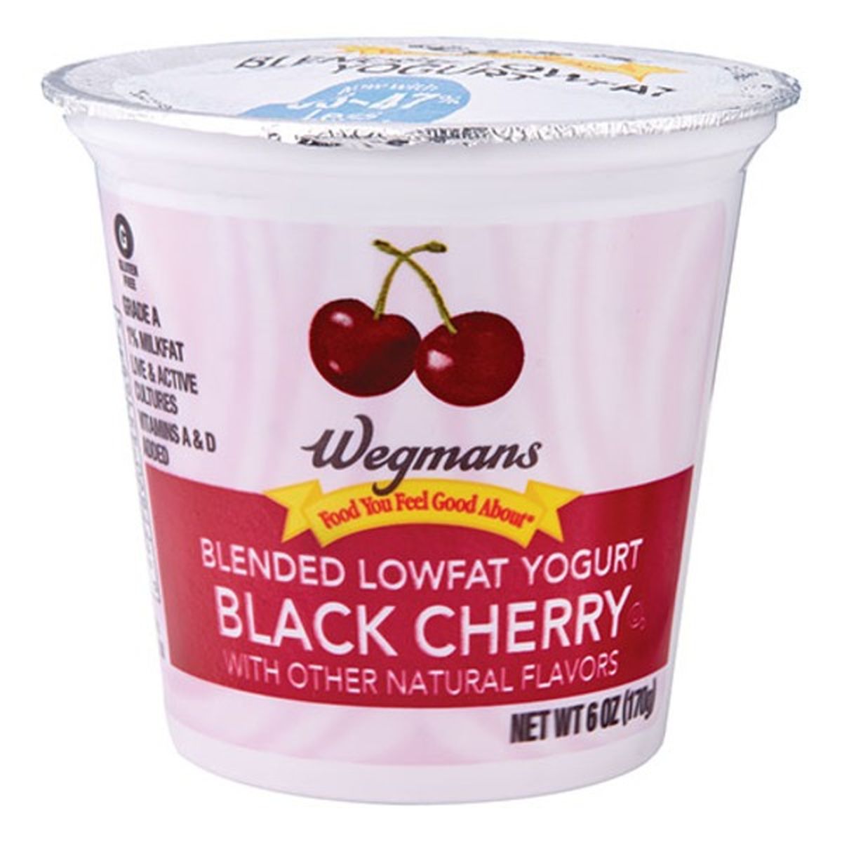 Calories in Wegmans Lowfat Blended Black Cherry Yogurt