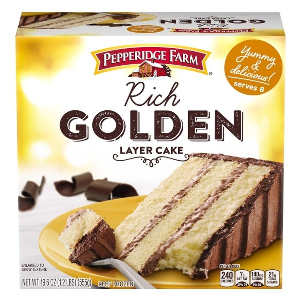 Calories in Pepperidge Farms  Layer Cake, Golden, Rich