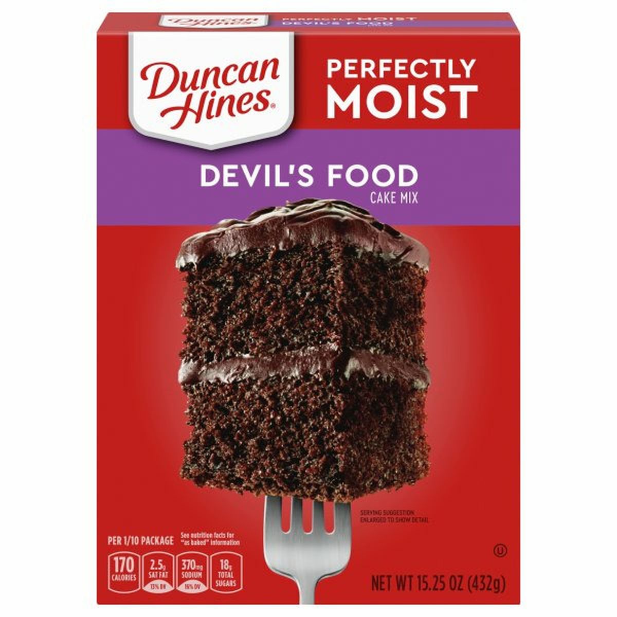 Calories in Duncan Hines Cake Mix, Devilâ€™s Food