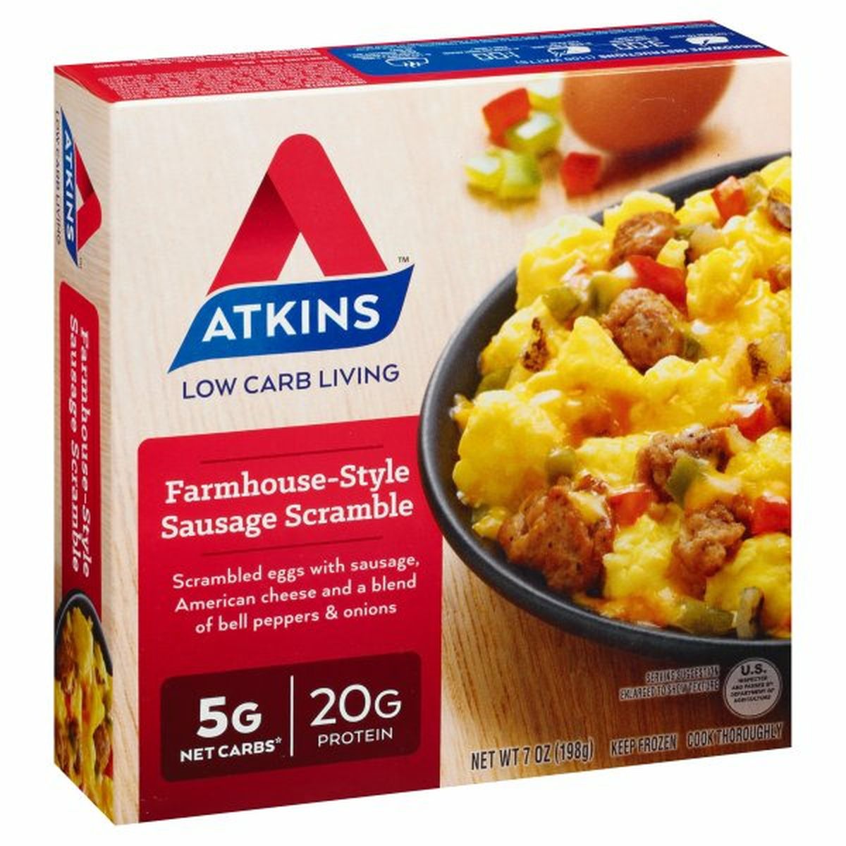 Calories in Atkins Sausage Scramble, Farmhouse-Style