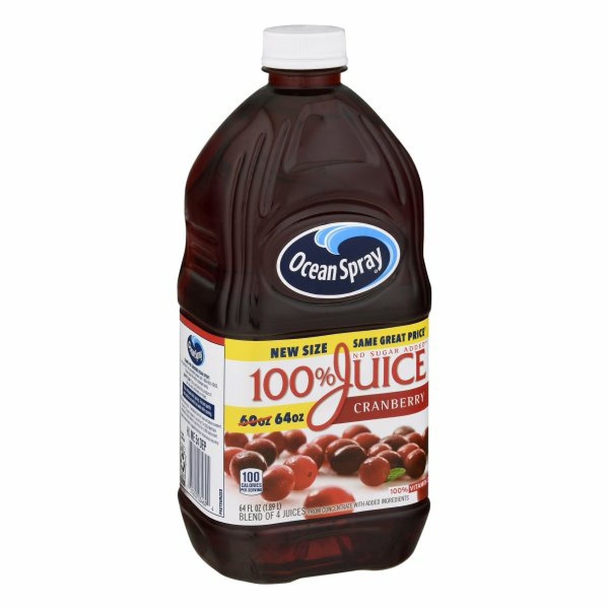 Calories in Ocean Spray 100% Juice, Cranberry Flavor