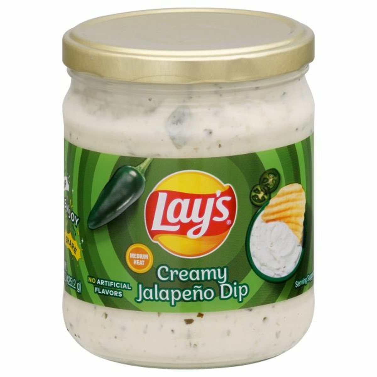 Calories in Lay's Dip, Creamy Jalapeno