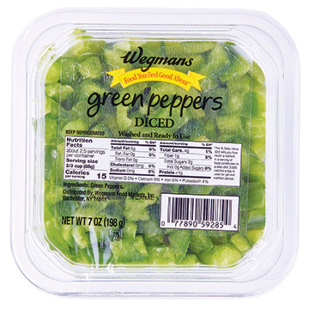 Calories in Wegmans Diced Green Peppers