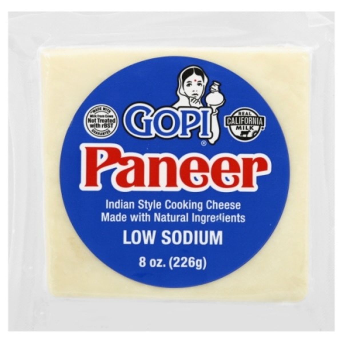 Calories in Gopi Paneer Cheese- Low Sodium