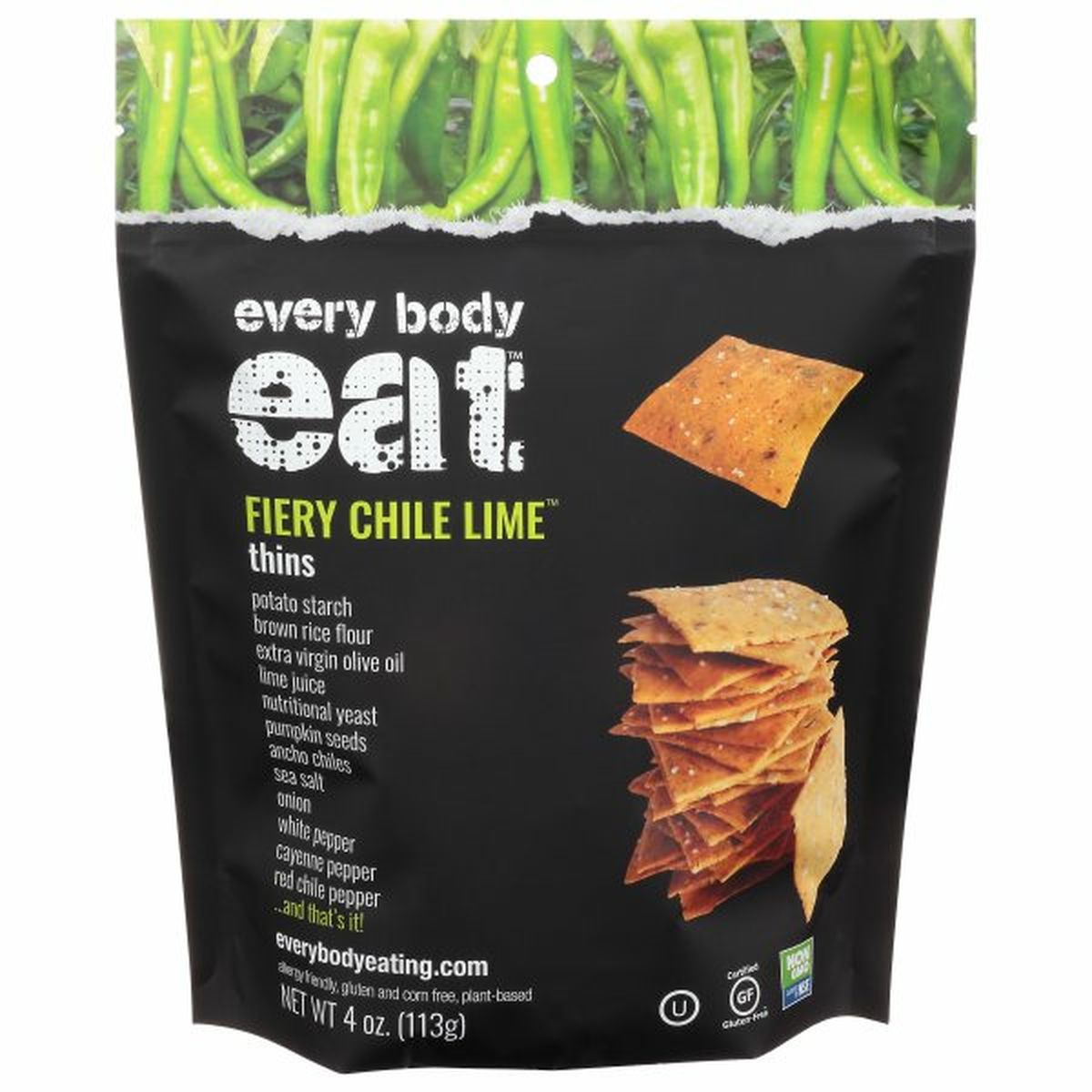 Calories in Every Body Eat Thins, Fiery Chile Lime