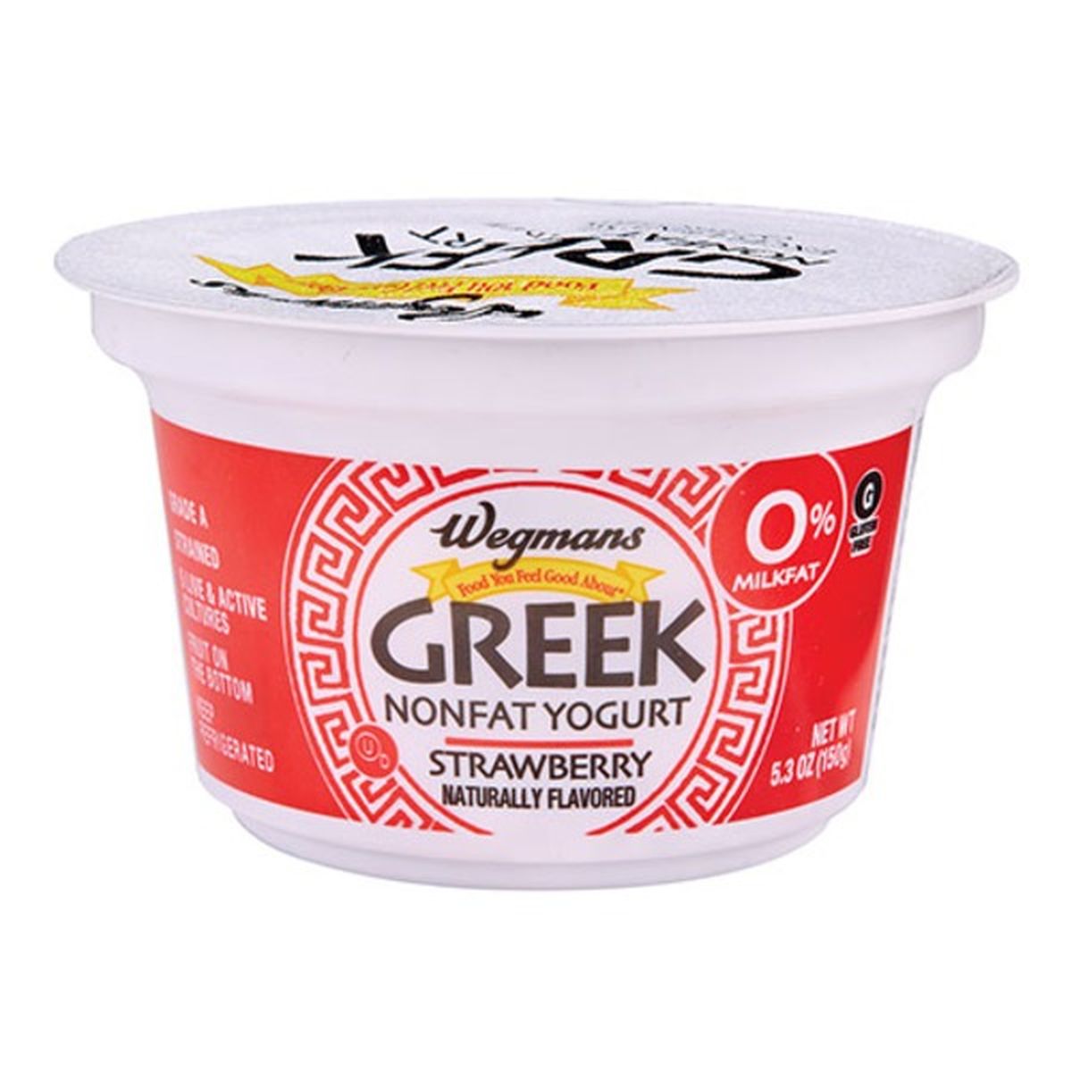 Calories in Wegmans Greek Strawberry Nonfat Yogurt