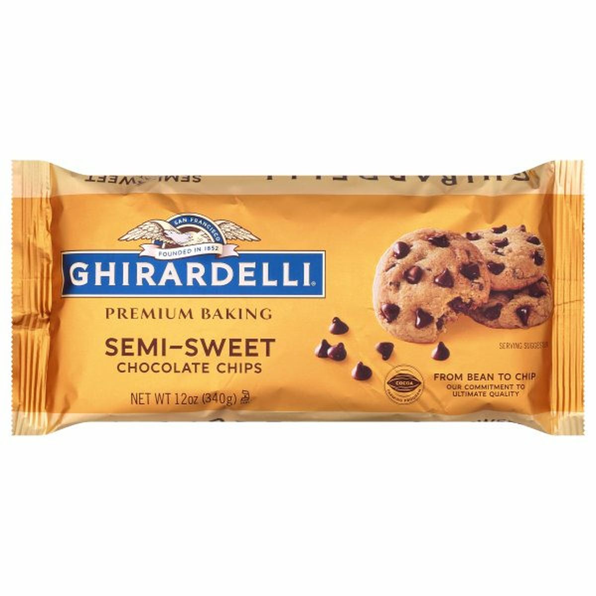Calories in Ghirardelli Chocolate Chips, Semi-Sweet