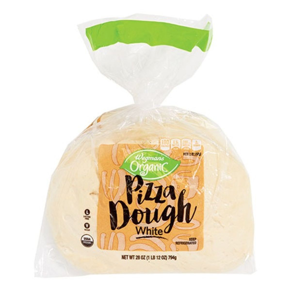 Calories in Wegmans Organic Organic Pizza Dough, White