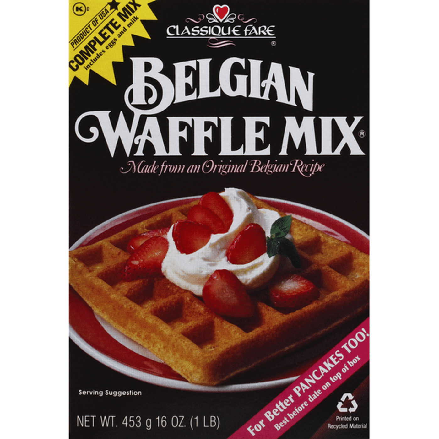 Classique Fare Waffle Mix, Belgian