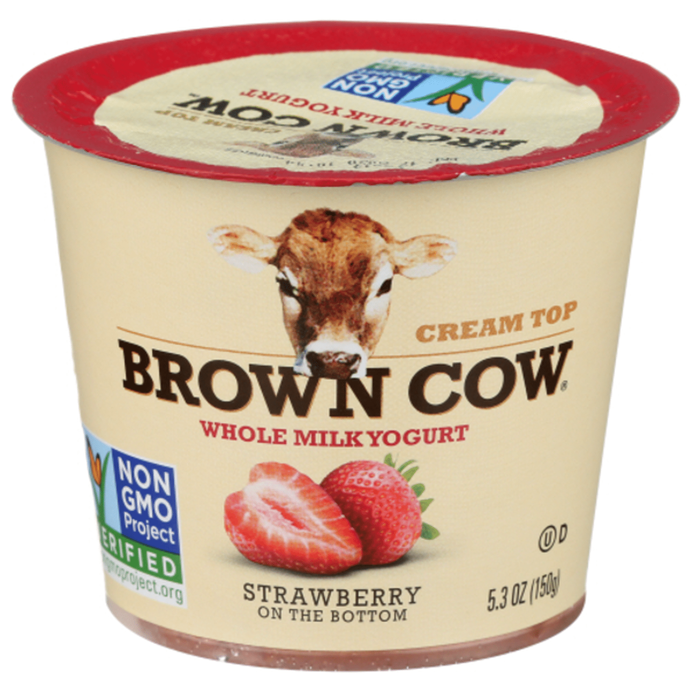 Brown Cow® Cream Top Strawberry on the Bottom Whole Milk Yogurt