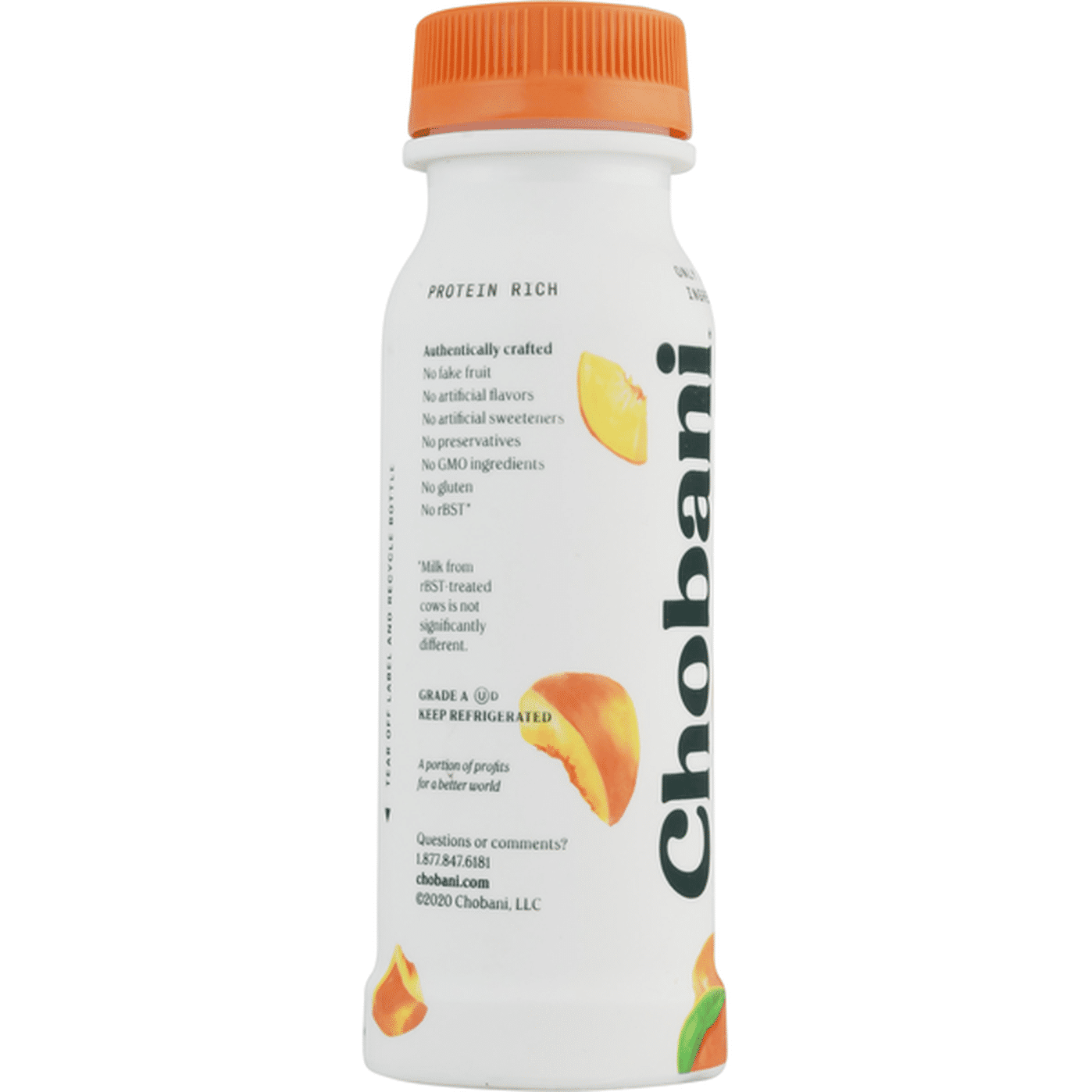 Chobani Yogurt Drink, Greek, LowFat, Peach (7 fl oz) Delivery or