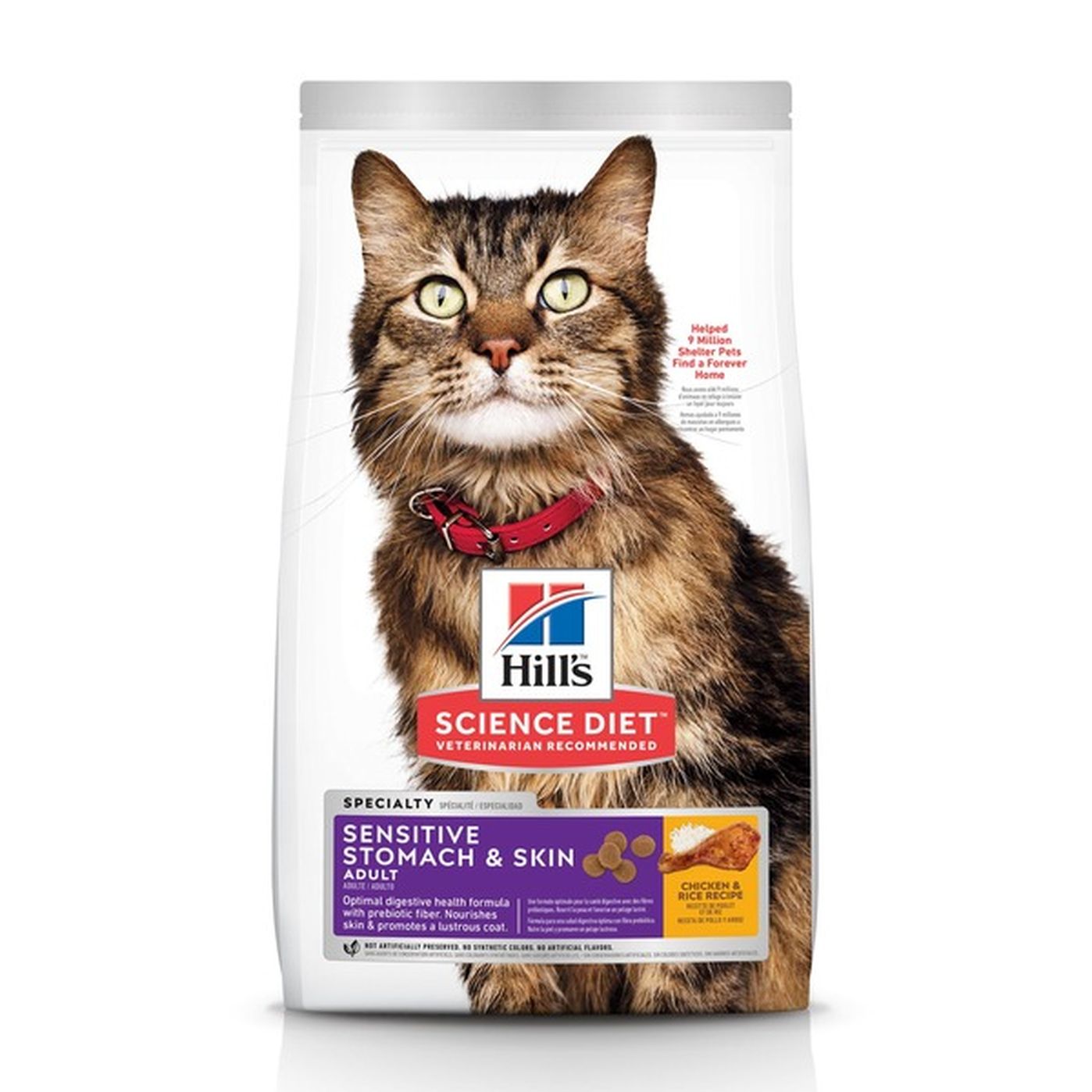 Hill's Science Diet Cat Food, Premium, Sensitive Stomach & Skin, Adult