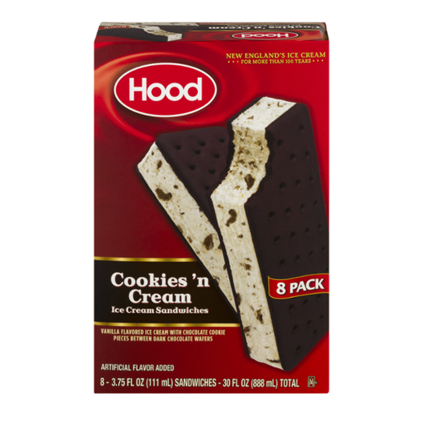 Hood Cookies 'n Cream Ice Cream Sandwich