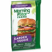 Morning Star Farms Veggie Burgers, Plant Based, Frozen Meal, Garden Veggie