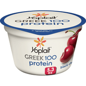 Yoplait Greek 100  Protein Yogurt, Black Cherry, 14g Protein, Fat Free