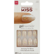 Kiss Nails, Ready-to-Wear Gel, Medium Length, Rock Candy KGN02