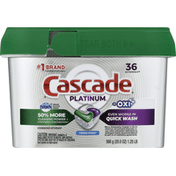 Cascade Platinum + Oxi Actionpacs Dishwasher Detergent Pods, Fresh