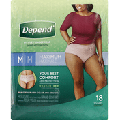 Depend Incontinence Underwear for Women, Maximum Absorbency