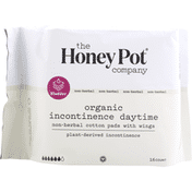 The Honey Pot Pads, Incontinence Daytime, with Wings, Organic, Non-Herbal Cotton