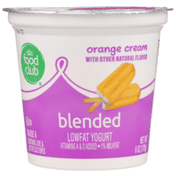 Food Club Orange Cream Blended Lowfat Yogurt