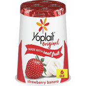 Yoplait Original Yogurt, Strawberry Banana, Low Fat Yogurt