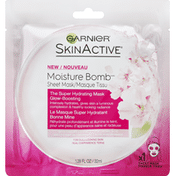 Garnier Sheet Mask, Moisture Bomb, with Sakura Extract + Hyaluronic Acid