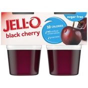 Jell-O Black Cherry Sugar Free Ready-to-Eat Jello Cups Gelatin Snack