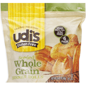 Udi's Dinner Rolls, Whole Grain, Seeded, 6 Pack
