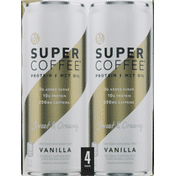 Super Coffee Coffee Beverage, Vanilla, Sweet & Creamy, 4 Pack