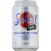 Signature Select Sparkling Water Beverage, Cranberry Raspberry Flavored