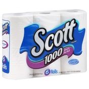 Scott Bathroom Tissue, Unscented, One-Ply