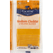 Lucerne Cheese, Slices, Medium Cheddar